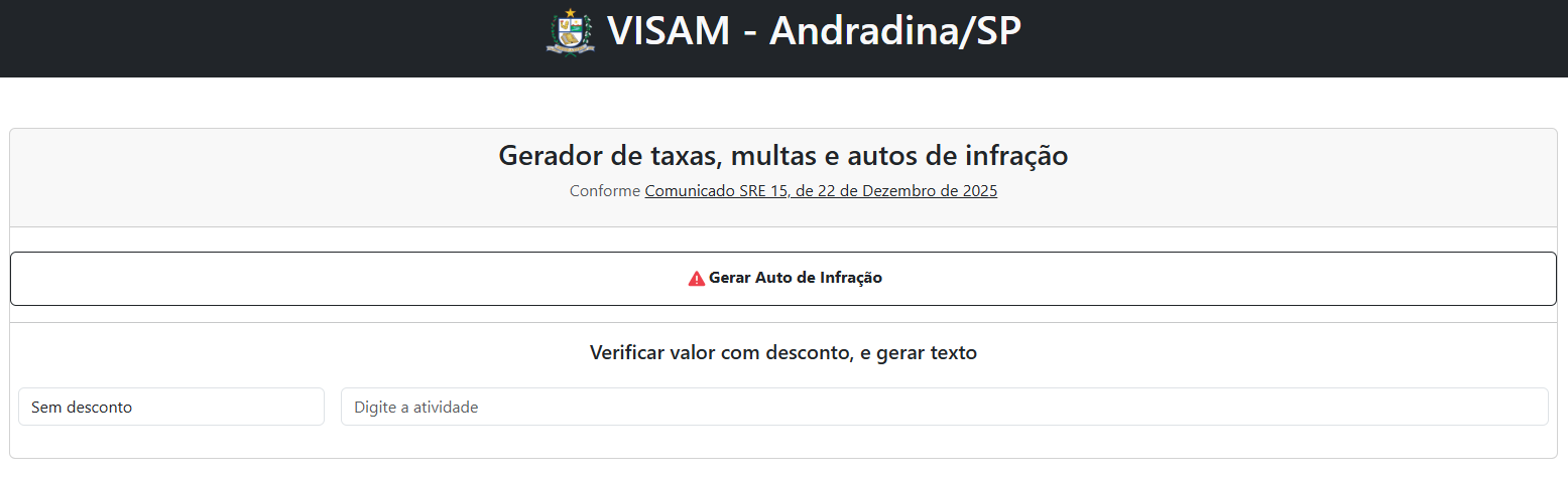 Preview projeto Taxas VISA